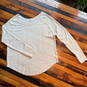 Billabong oatmeal ribbed shirt